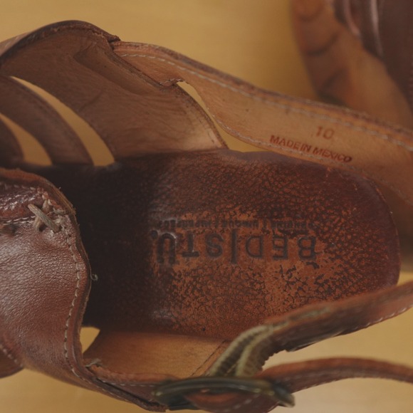 Bed Stu Sandals Fontella Slingback Platform Heels - Picture 4 of 16